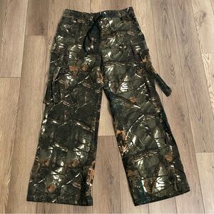 American Stitch Camo Cargo String Baggy Pants NEW